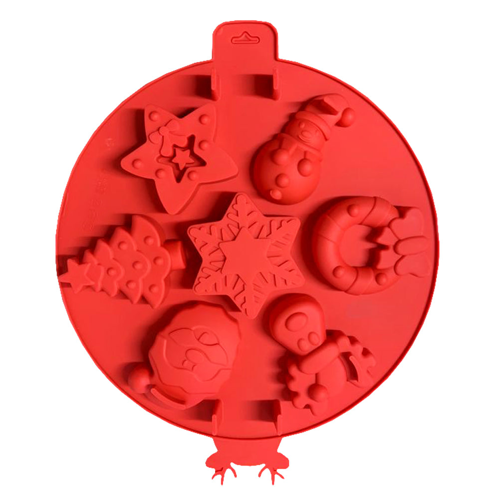 MOLDE SILICON NAVIDAD 7 CAVIDADES PIEZA