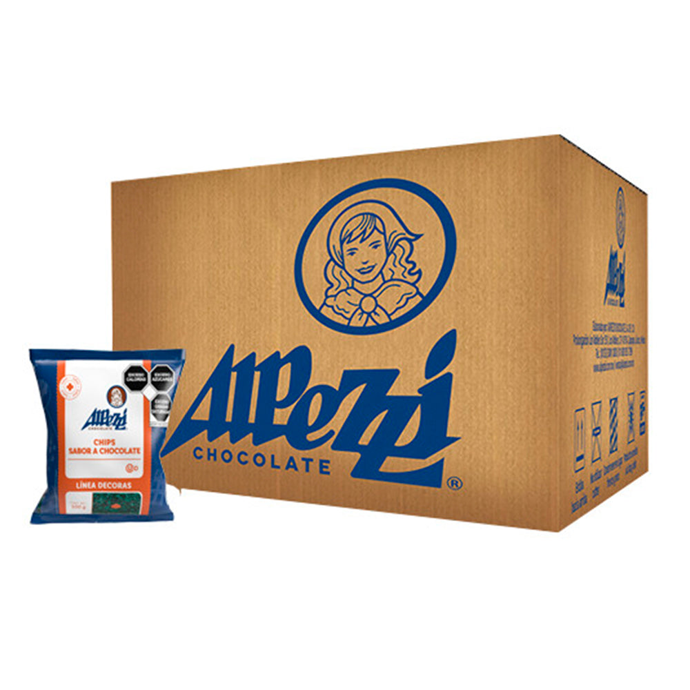 20PZ/500GR CHIPS ALPEZZI VERDE CAJA