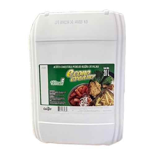 20 LT ACEITE OLEINA DE PALMA ECONO CREAMY TOLTECA BIDON