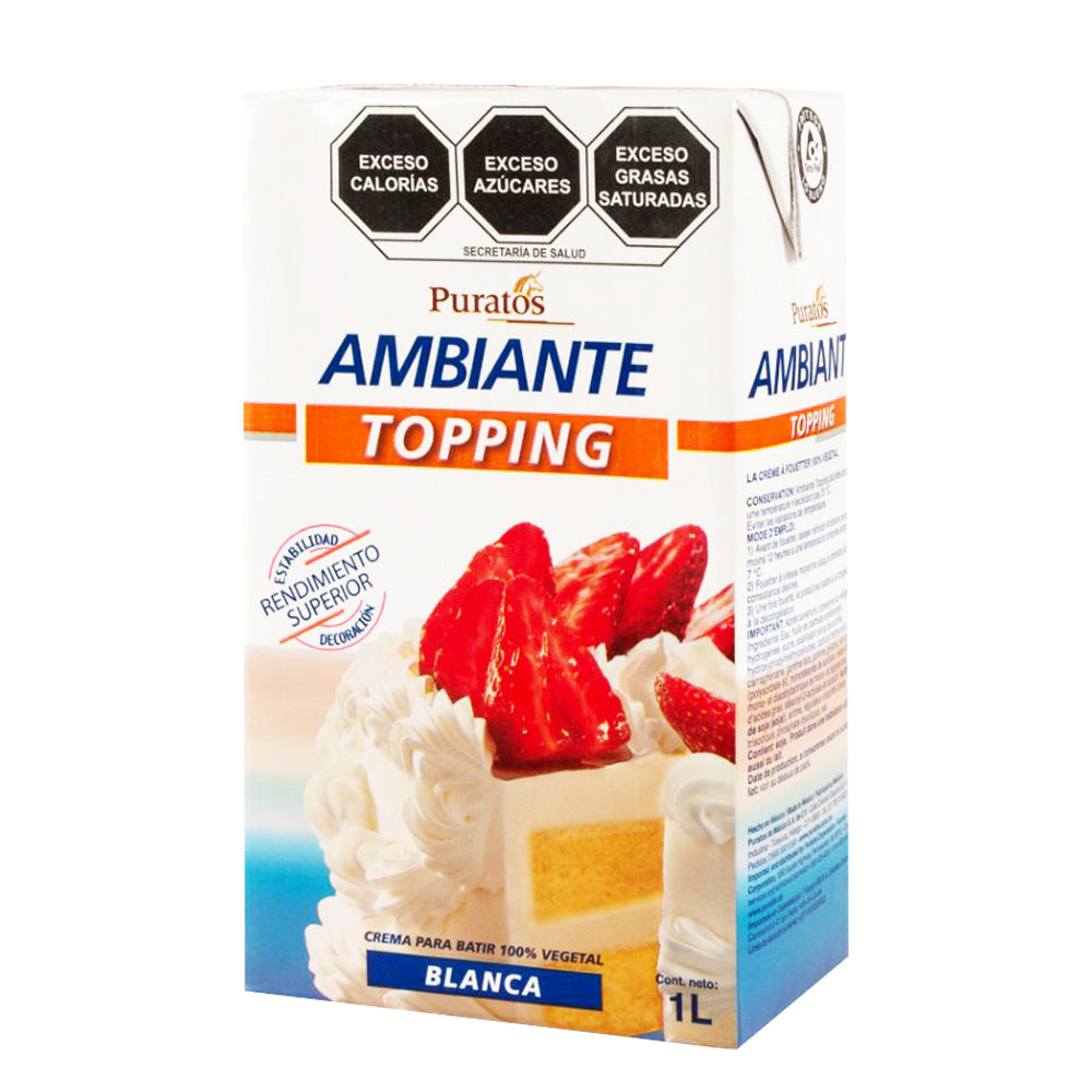 CREMA AMBIANTE TOPPING BLANCA PURATOS LITRO