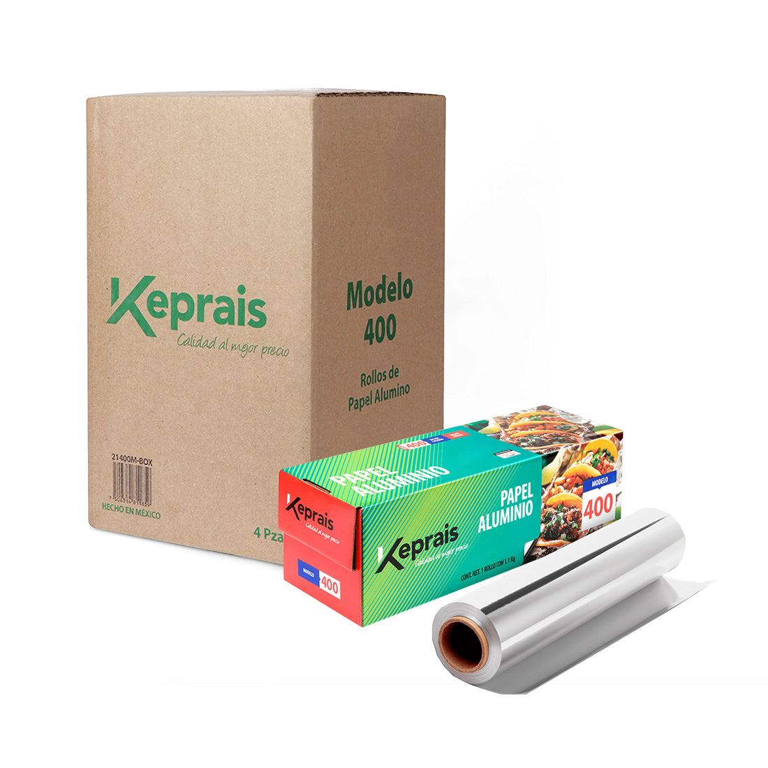 4 PZ/ M400 PAPEL ALUMINIO KEPRAIS CAJA