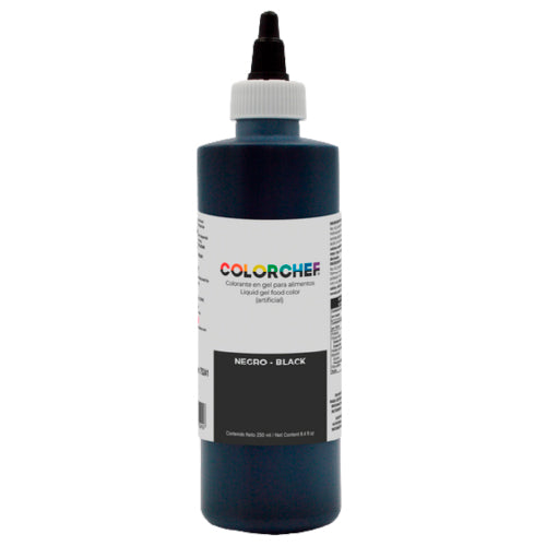 250 ML GEL COLOR CHEF NEGRO PIEZA