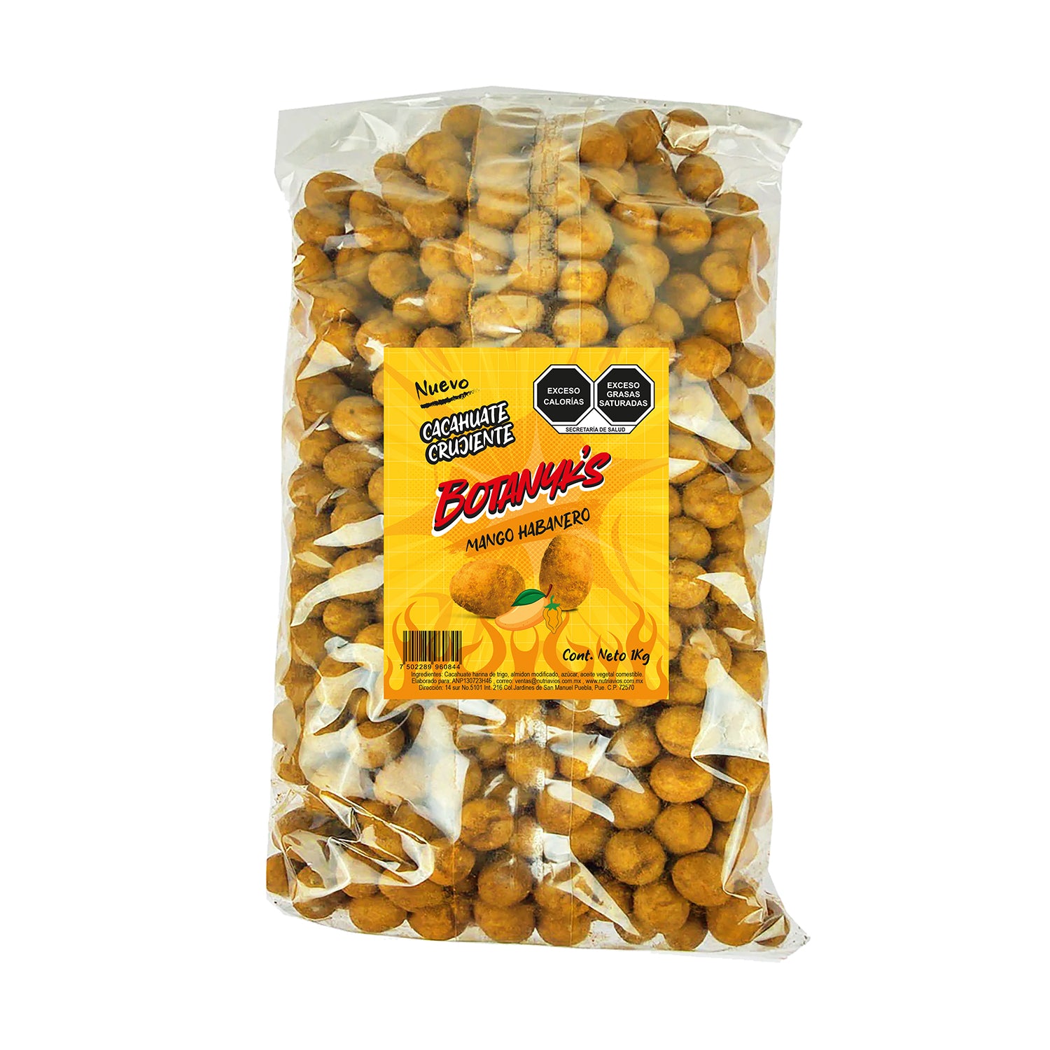 CACAHUATE TIPO HOT NUTS BOTANYKS MANGO HABANERO KILO&