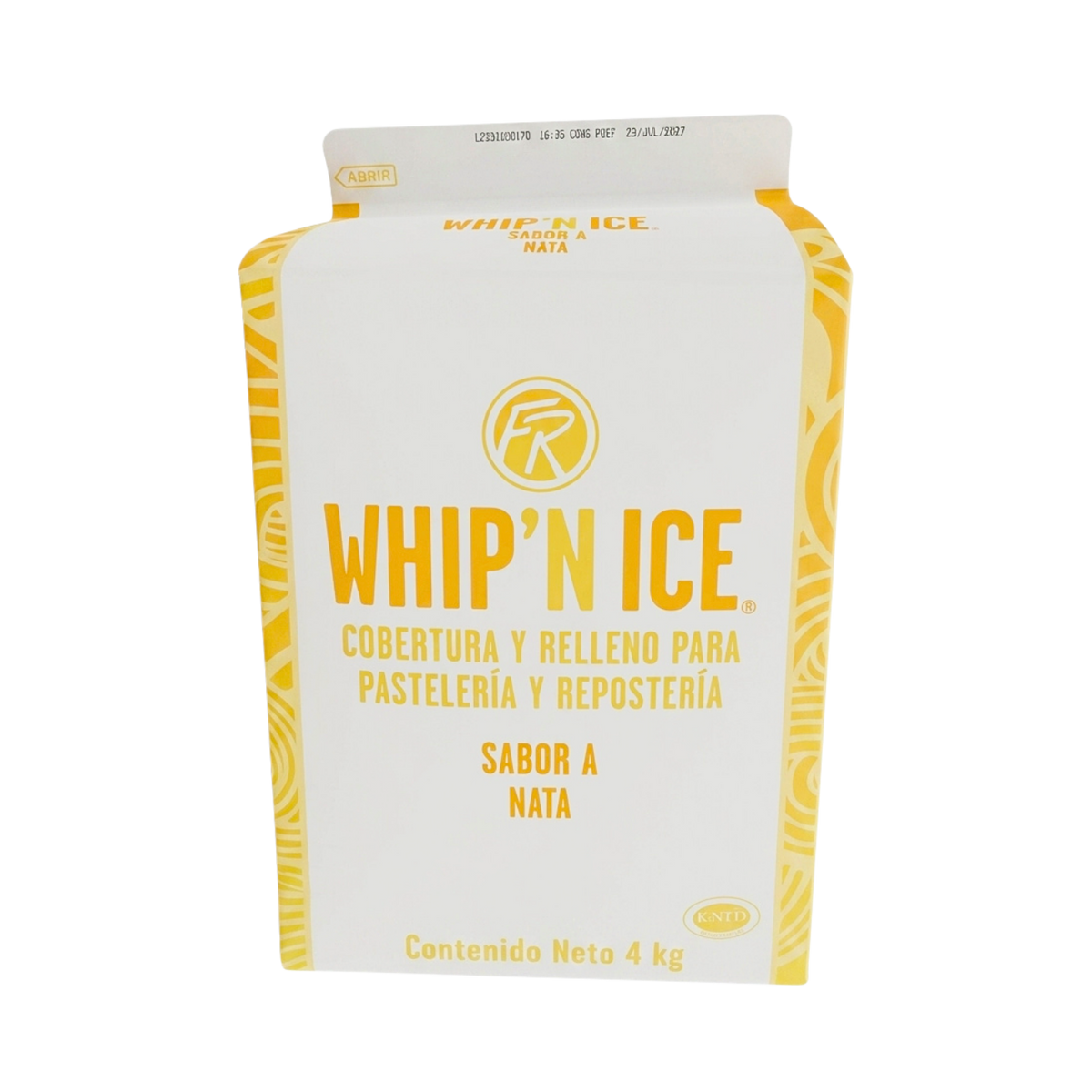 4KG FLAVOR RIGHT WHIP'N ICE NATA PIEZA