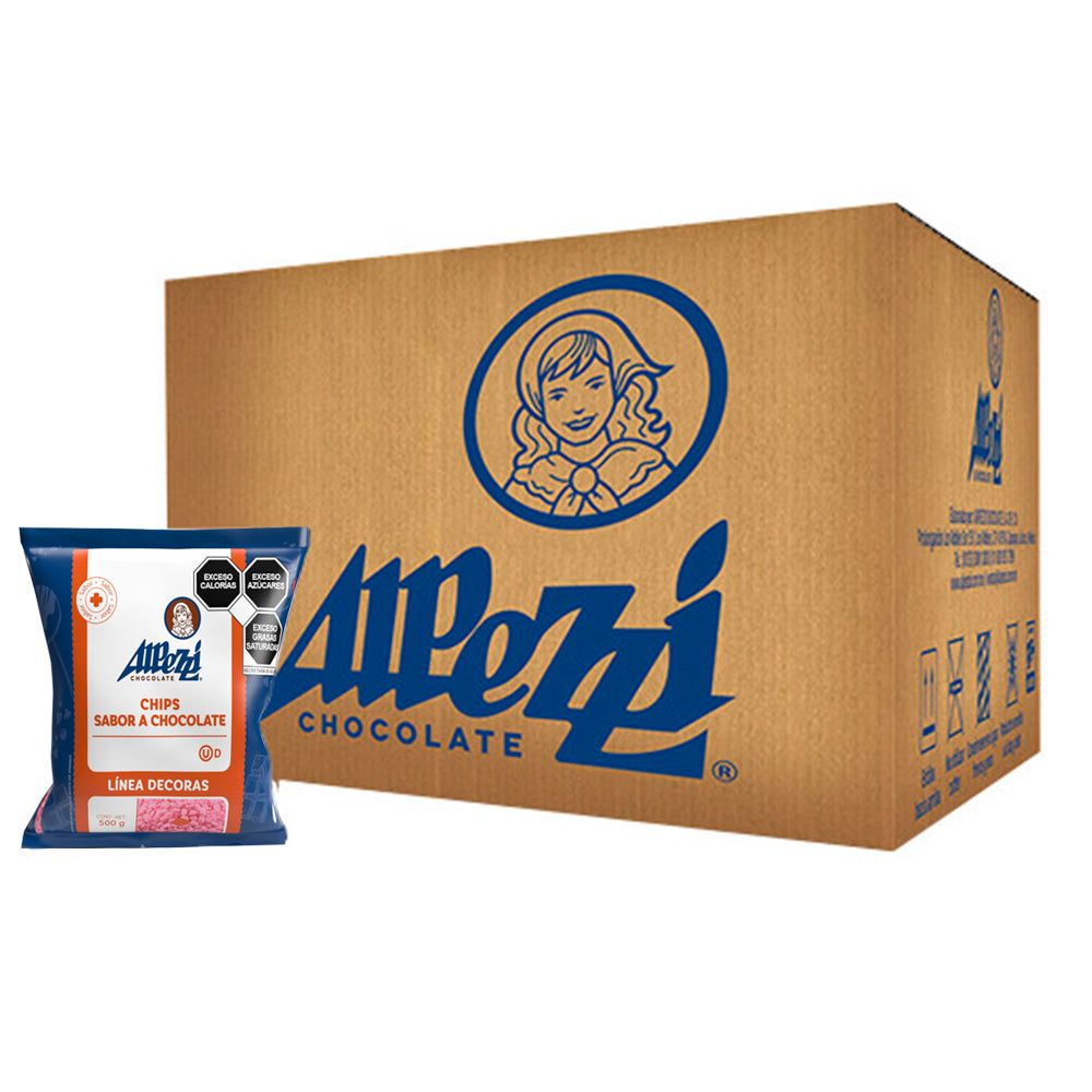 20PZ/500GR CHIPS ALPEZZI ROSA CAJA