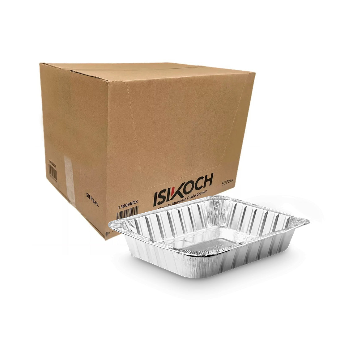 100 PZ PAVERA RECTANGULAR CHICA 29.5X24X6.1 ISIKOCH CAJA