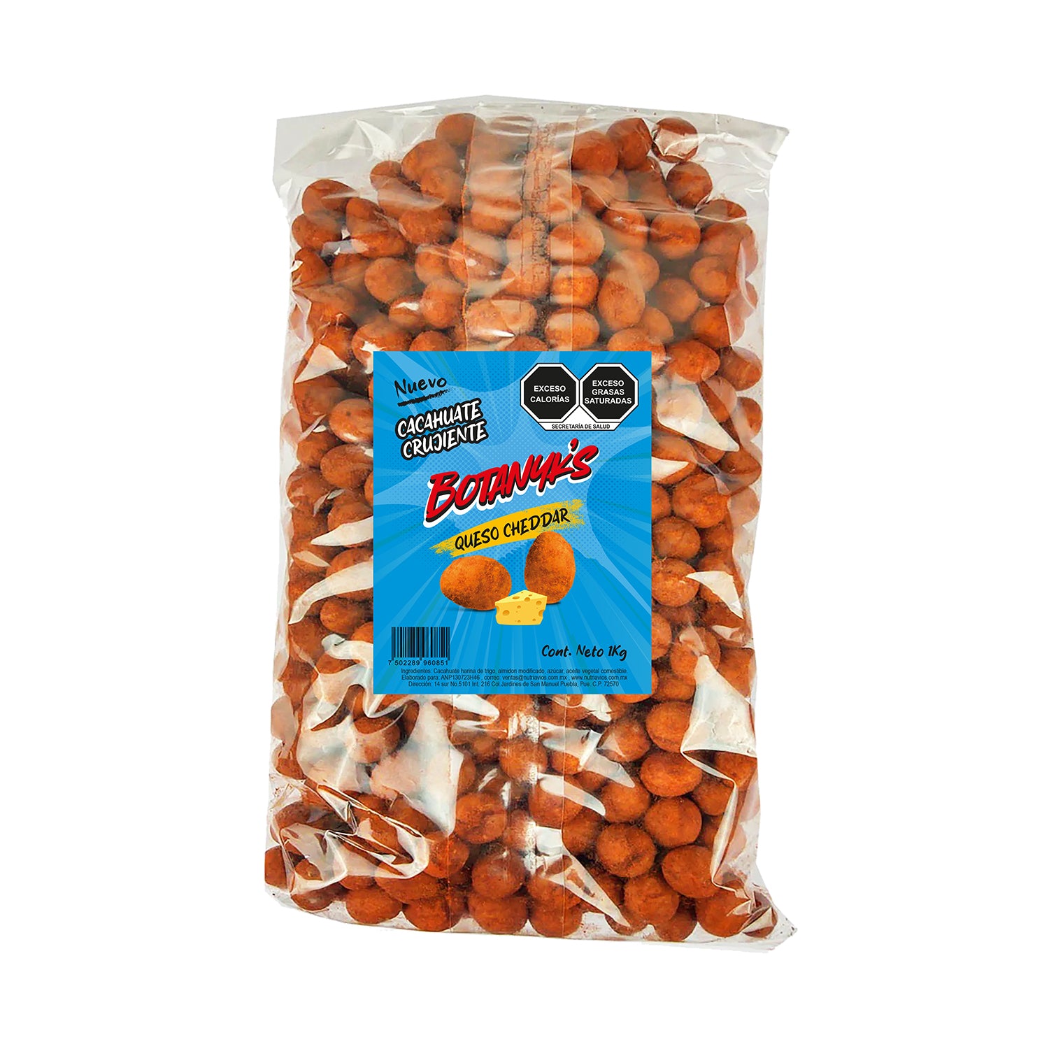 CACAHUATE TIPO HOT NUTS BOTANYKS QUESO CHEDDAR KILO&