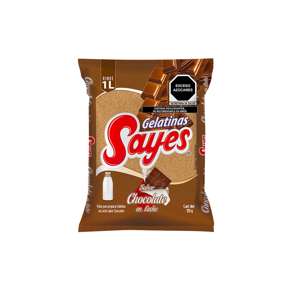 120GR/50PZ GELATINA LECHE SAYES CHOCOLATE CAJA