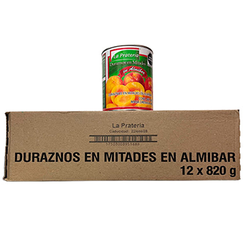 12PZ/820GR DURAZNO MITADES LA PRATERIA CAJA