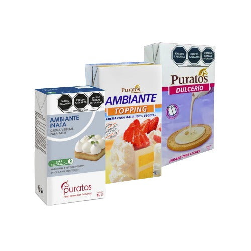 3PZ/LT CREMA AMBIANTE, DULCERIO & AMBIANTE NATA COMBO