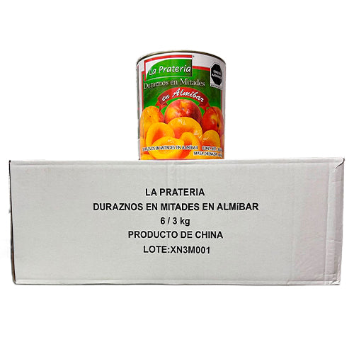 6PZ/3KG DURAZNO MITADES LA PRATERIA CAJA