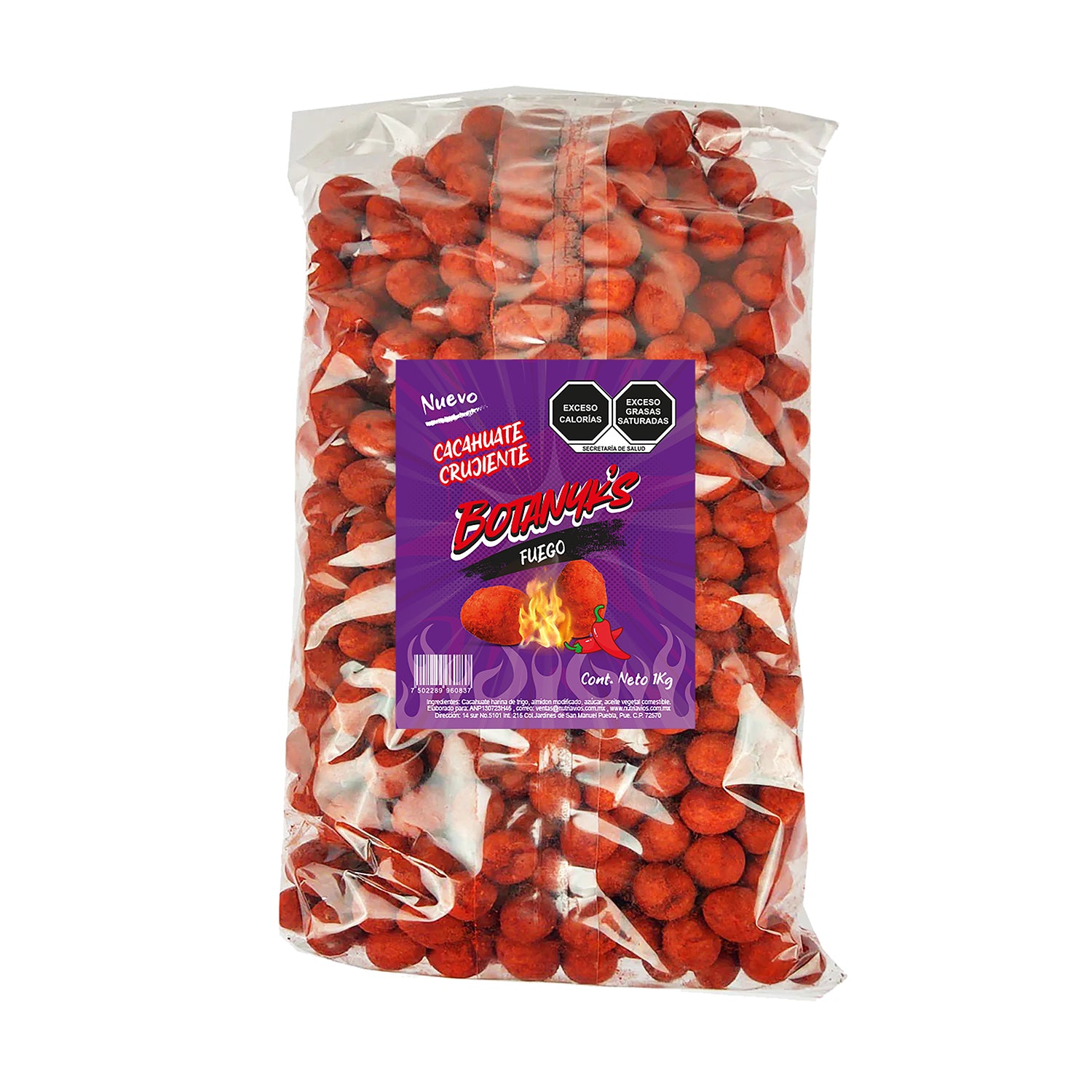 CACAHUATE TIPO HOT NUTS BOTANYKS FUEGO KILO&
