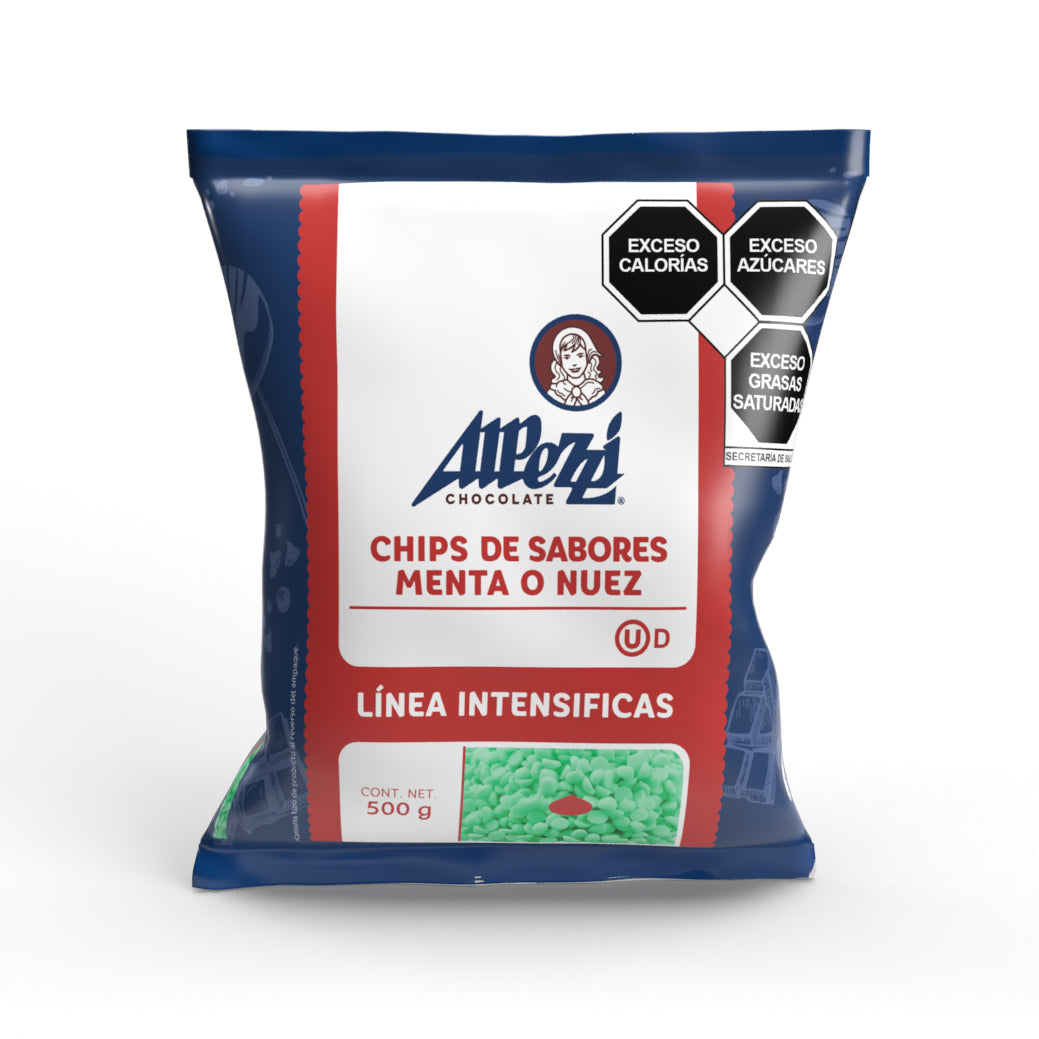 500 GR CHIPS ALPEZZI MENTA BOLSA