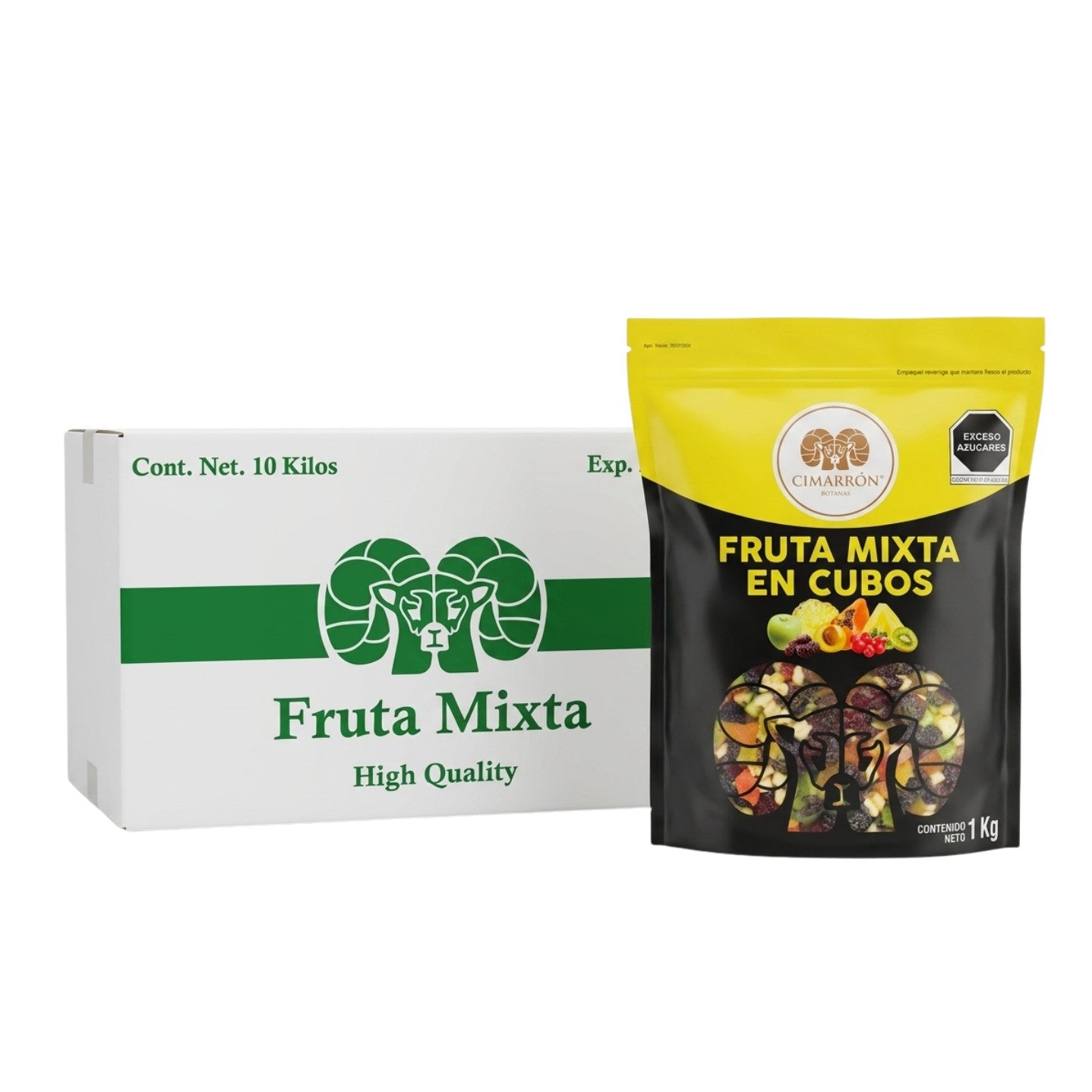 10 KG FRUTA MIXTA CUBOS CIMARRON CAJA