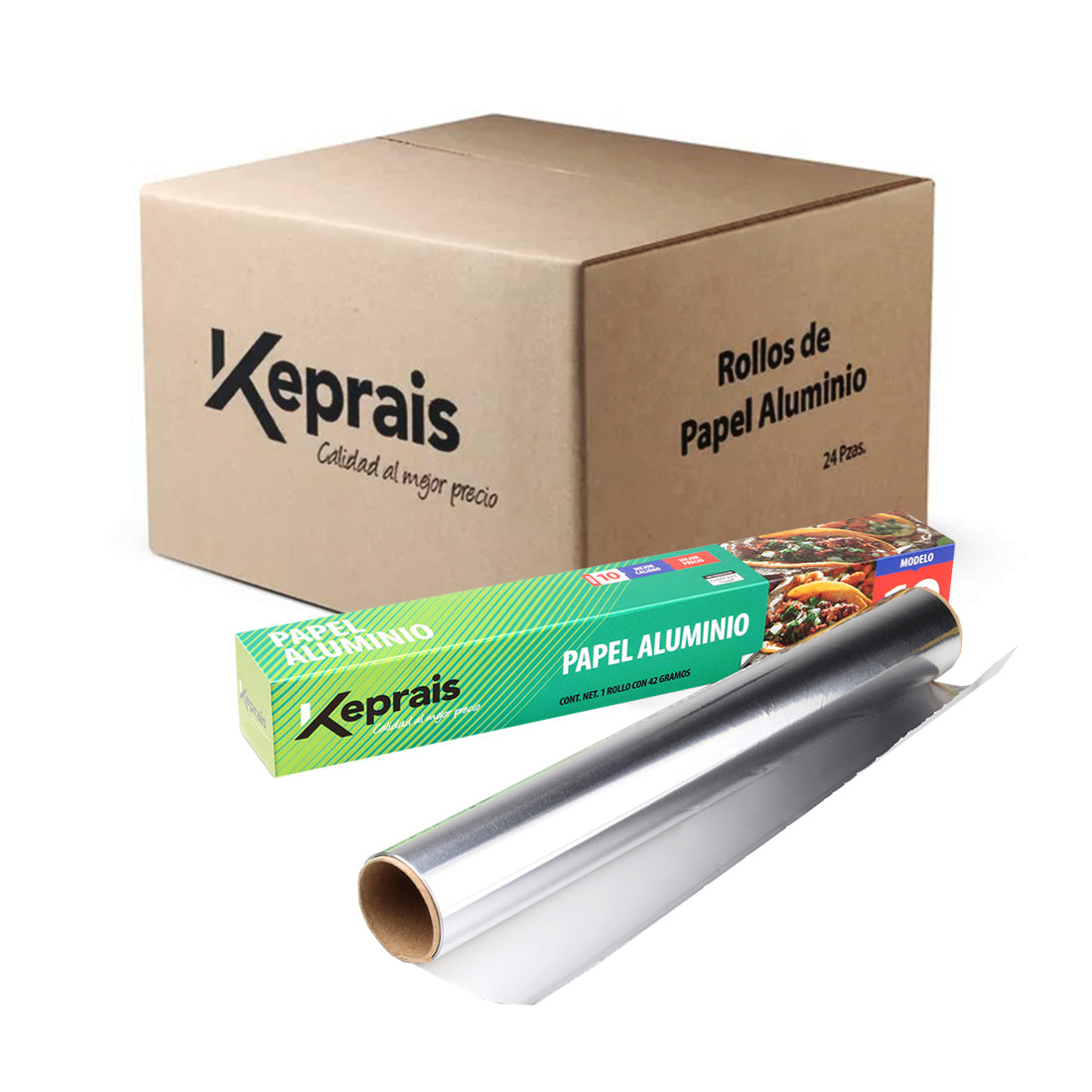 24 PZ/ M10 PAPEL ALUMINIO KEPRAIS CAJA