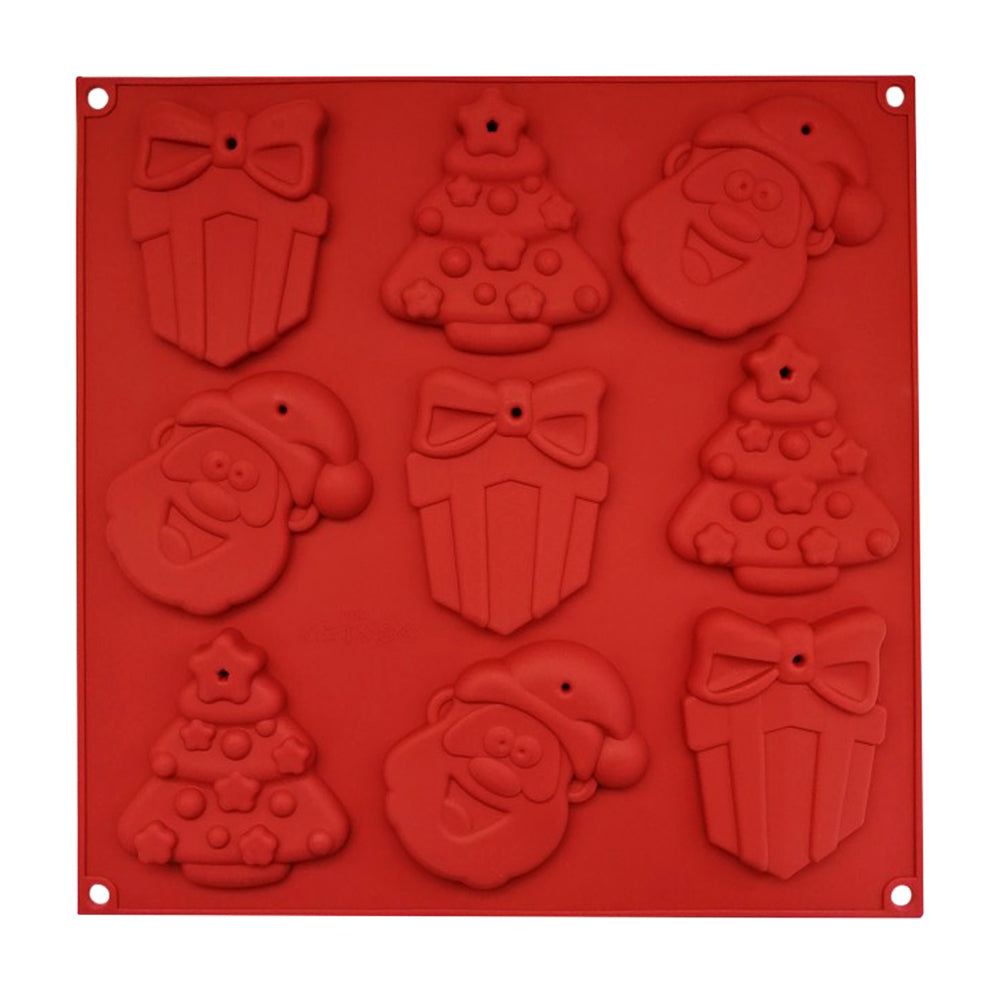 MOLDE SILICON NAVIDAD 9 CAVIDADES PIEZA