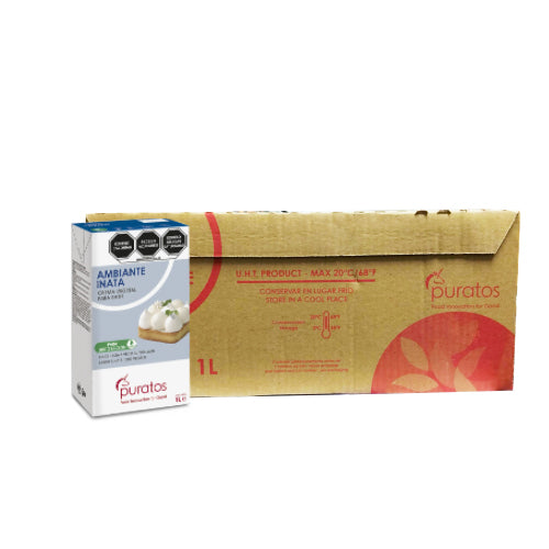 12 LT CREMA AMBIANTE TOPPING NATA PURATOS CAJA