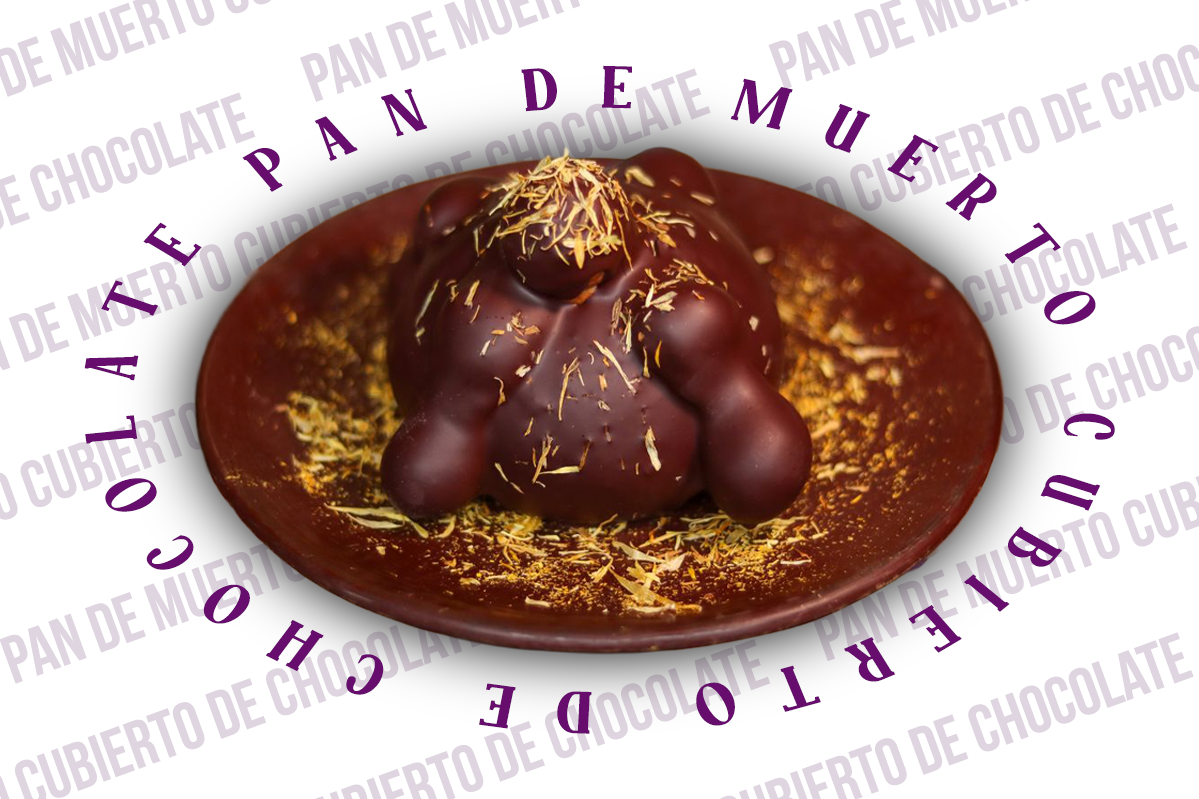 PAN DE MUERTO CUBIERTO DE CHOCOLATE