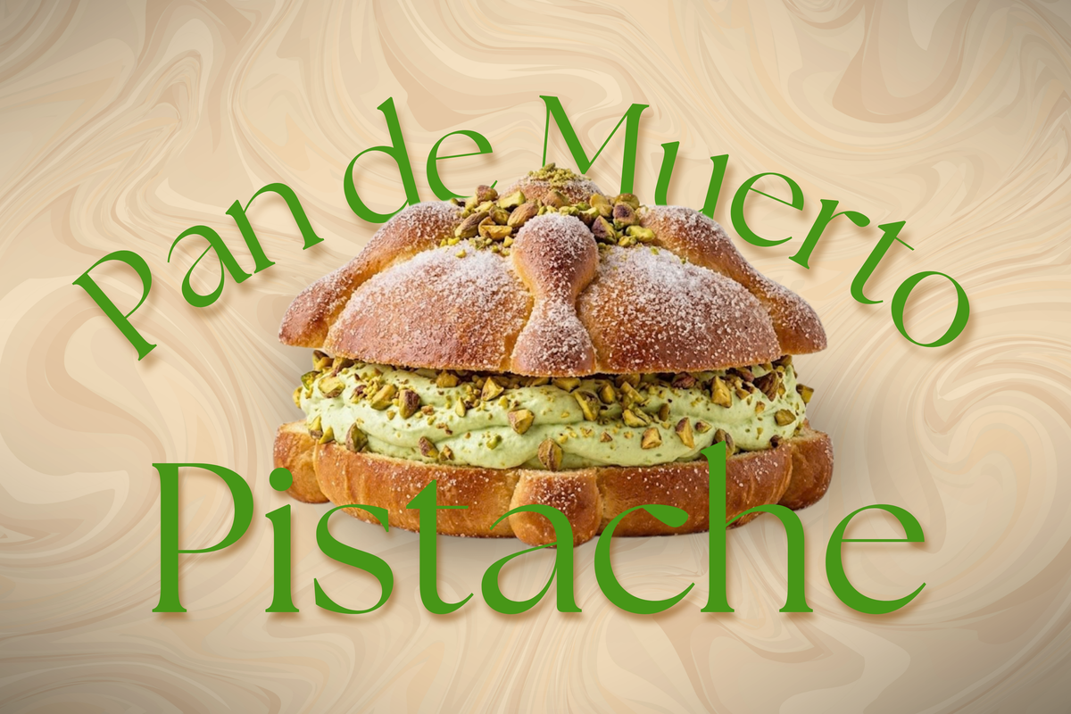 PAN DE MUERTO PISTACHE