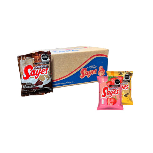 120GR/50PZ GELATINA LECHE SAYES SURTIDO CAJA