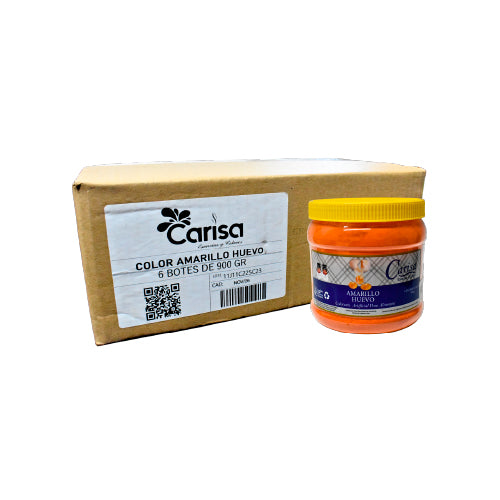 6PZ/900 GR COLOR CARISA AMARILLO HUEVO CAJA
