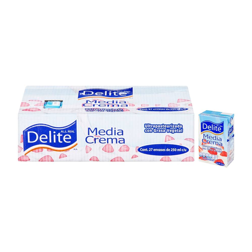 27PZ/250ML MEDIA CREMA DELITE CAJA
