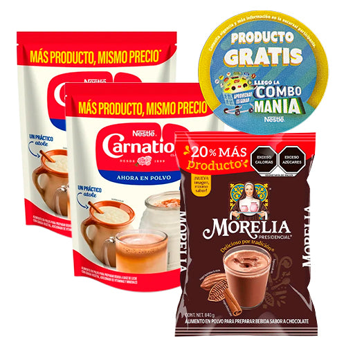460 GR CLAVEL EN POLVO 2PZ & 840 GR CHOCOLATE MORELIA 1PZ COMBO