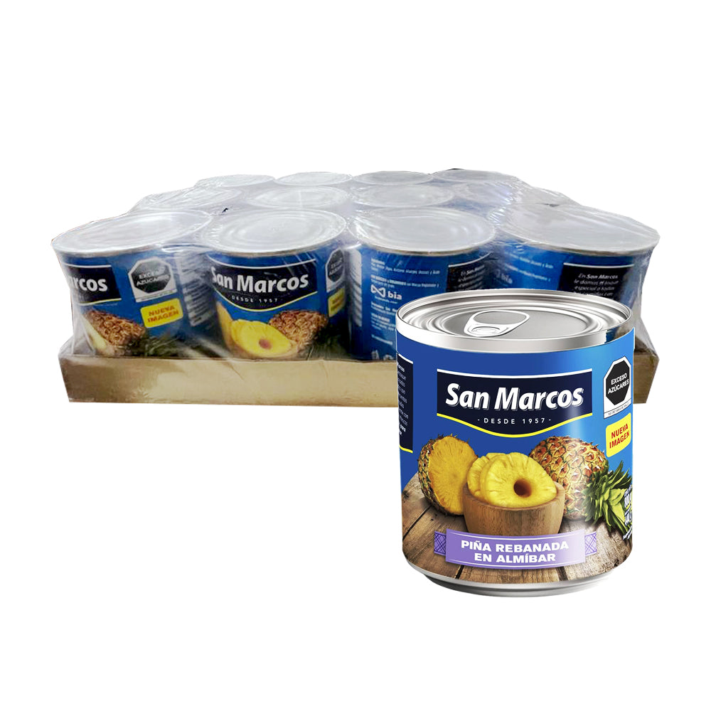 800GR/12PZ PIÑA REBANADAS SAN MARCOS CAJA