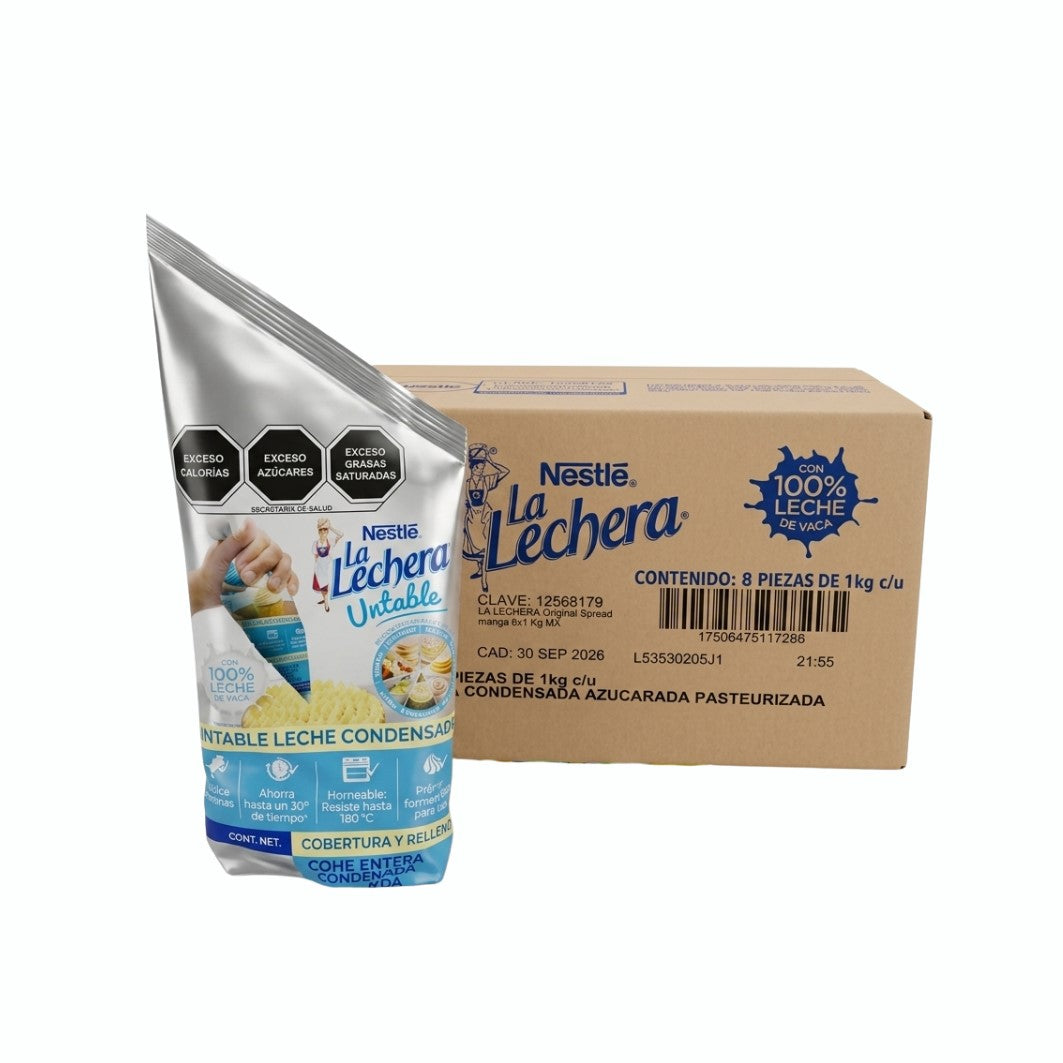 8/1KG LECHE LA LECHERA NESTLE EN MANGA CAJA