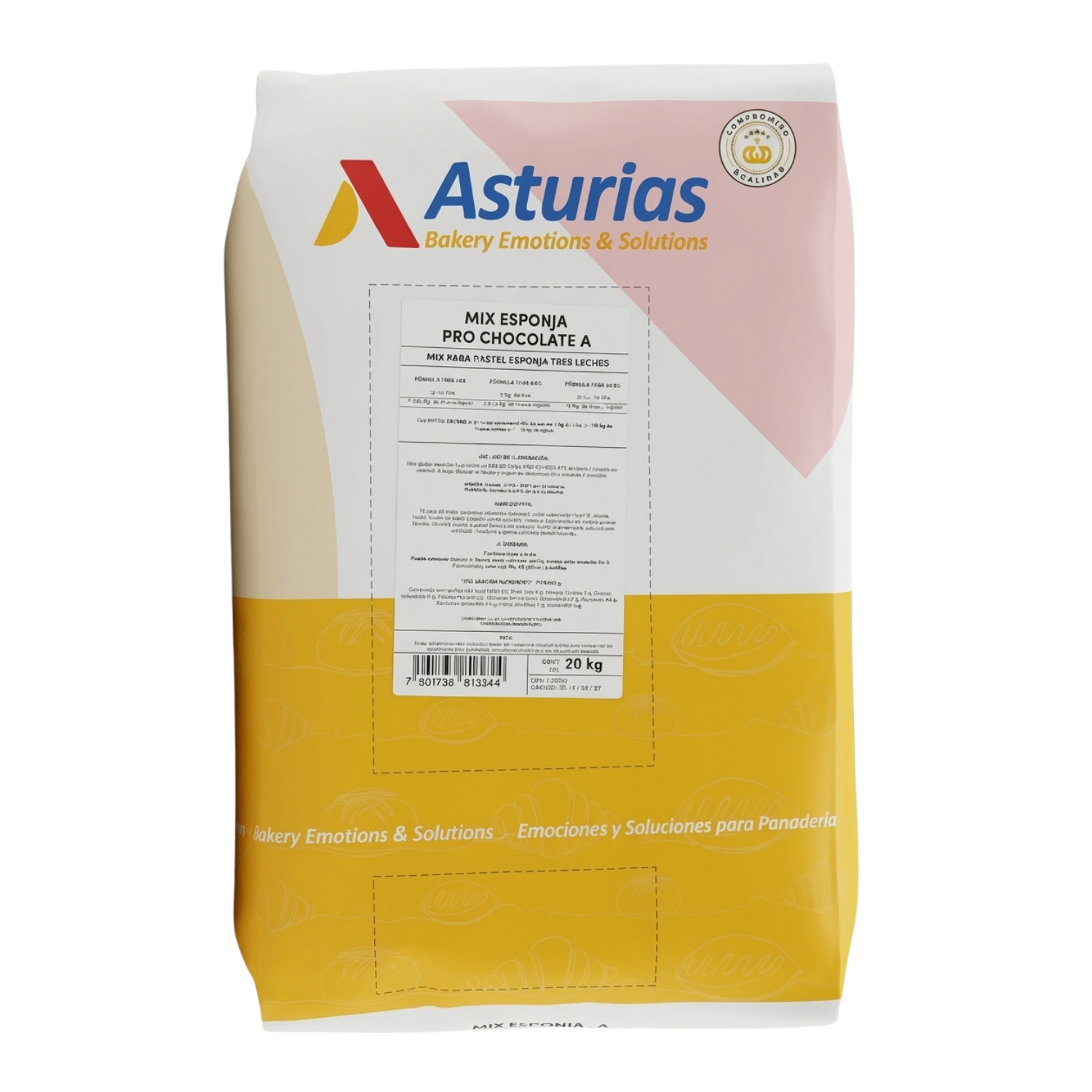 20 KG HARINA MIX ESPONJA CHOCOLATE ASTURIAS BULTO