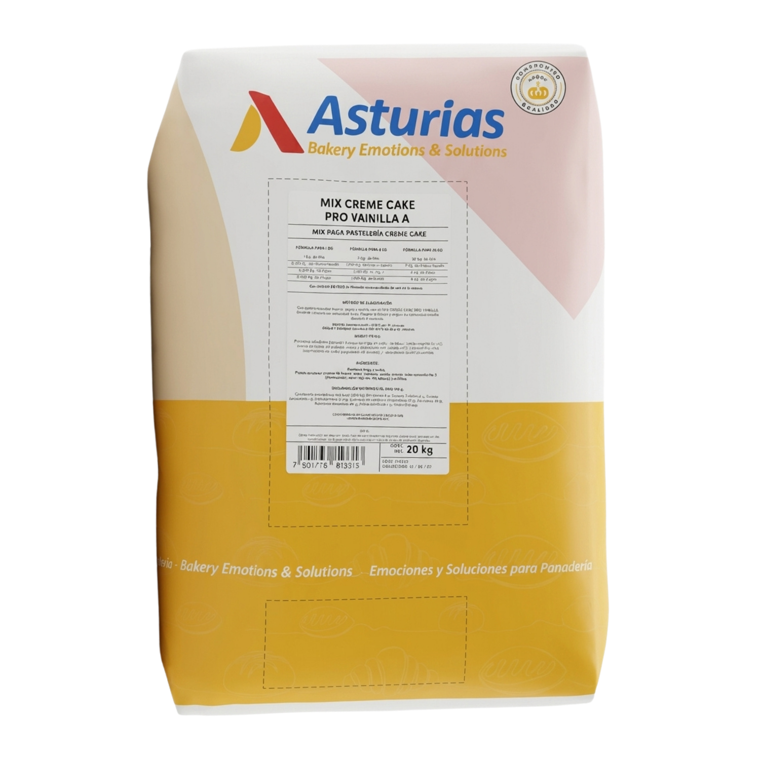 20KG HARINA MIX ESPONJA VAINILLA ASTURIAS BULTO