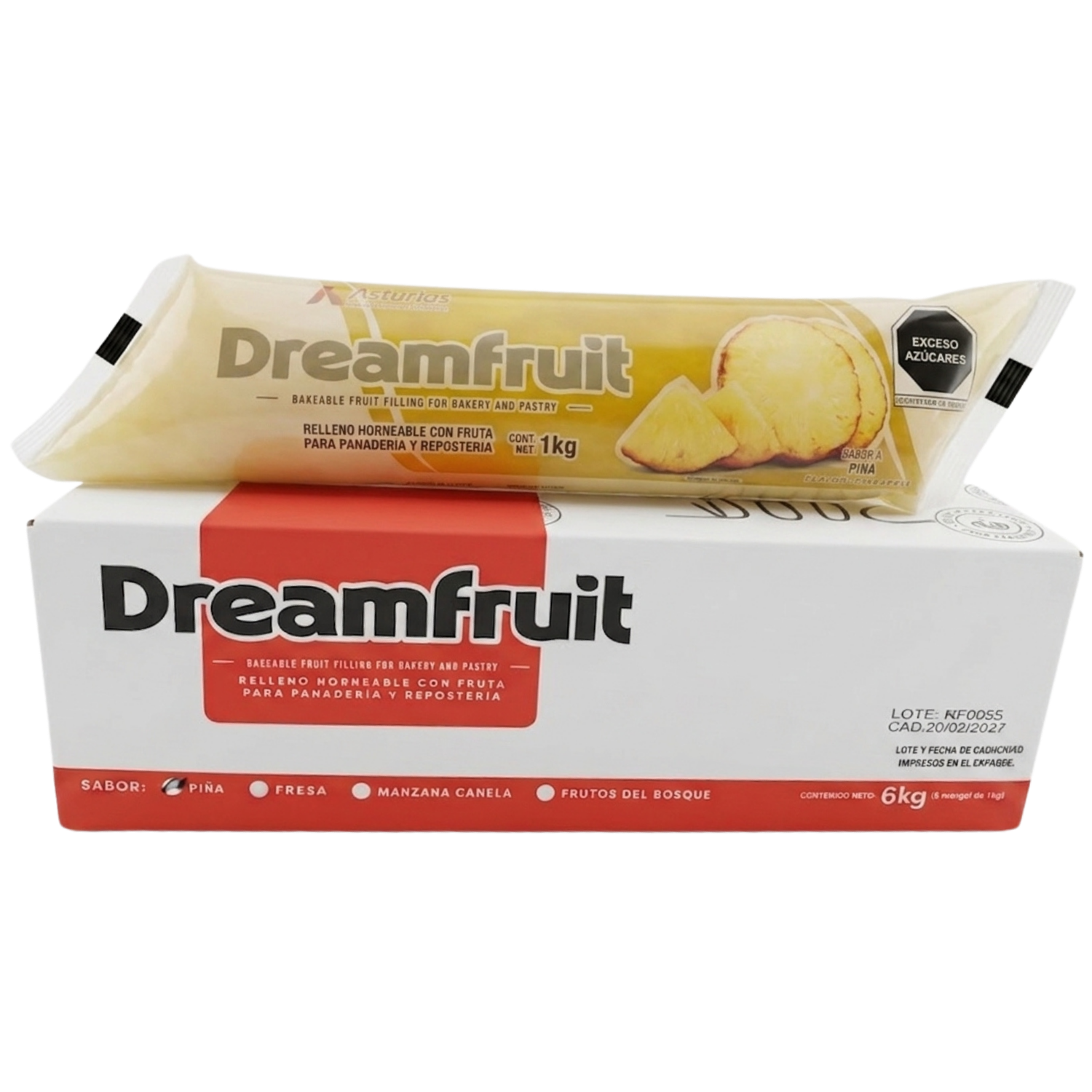 6KG RELLENO ASTURIAS DREAMFRUIT PIÑA CAJA