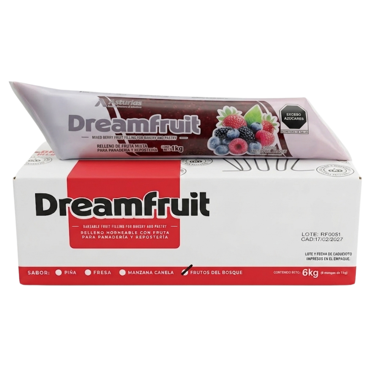 6KG RELLENO ASTURIAS DREAMFRUIT FRUTOS DEL BOSQUE CAJA