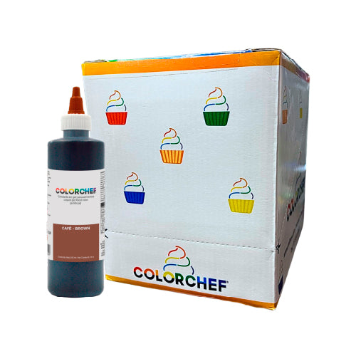 12PZ/250ML GEL COLOR CHEF CAFE CAJA
