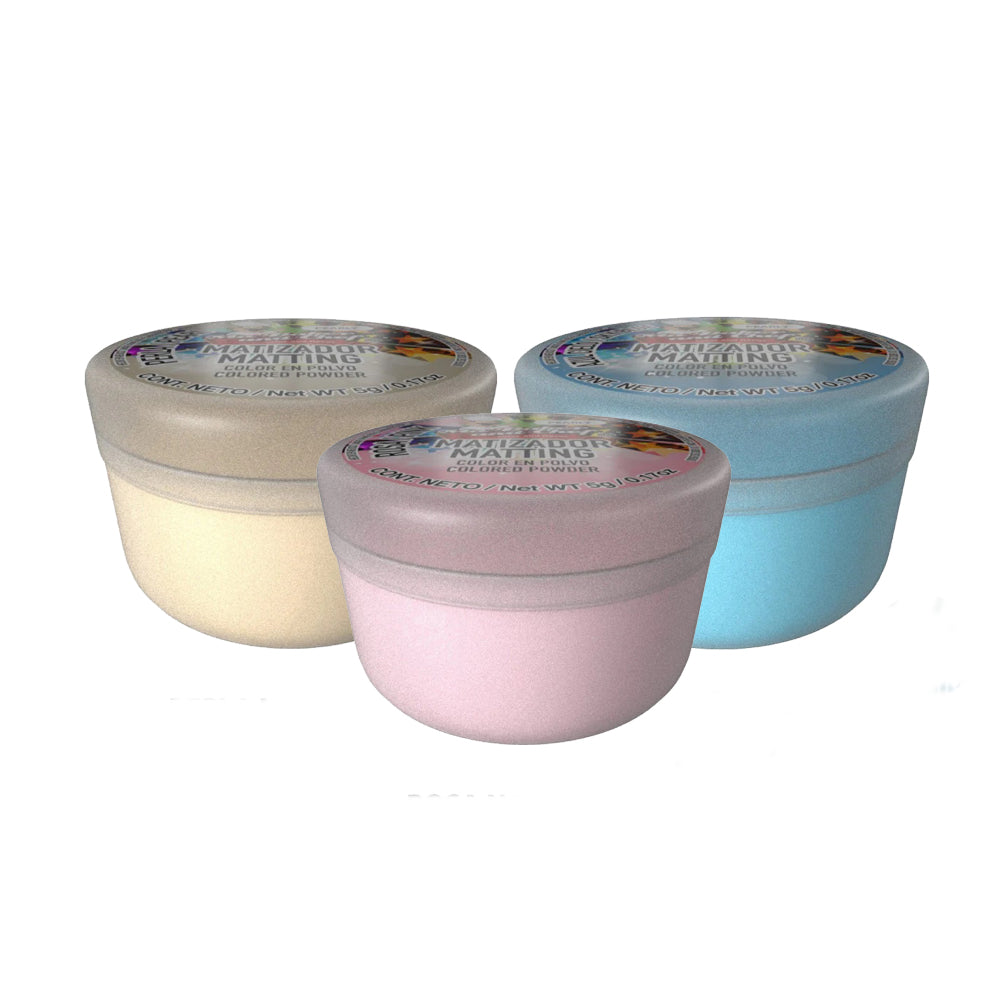 MATIZADOR POLVO NACARADO BAKER COL PERLA AZUL ROSA PIEZA