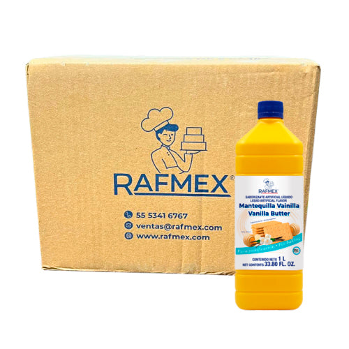 12PZ/1 LT ESENCIA RAFMEX MANTEQUILLA VAINILLA CAJA