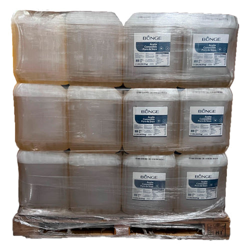 TARIMA 48 BIDONES DE 20LT ACEITE DE SOYA BUNGE