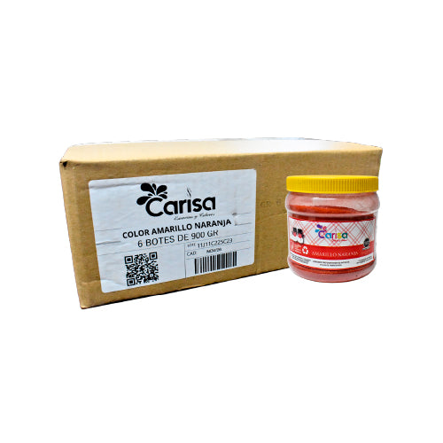 6PZ/900 GR COLOR CARISA AMARILLO NARANJA CAJA