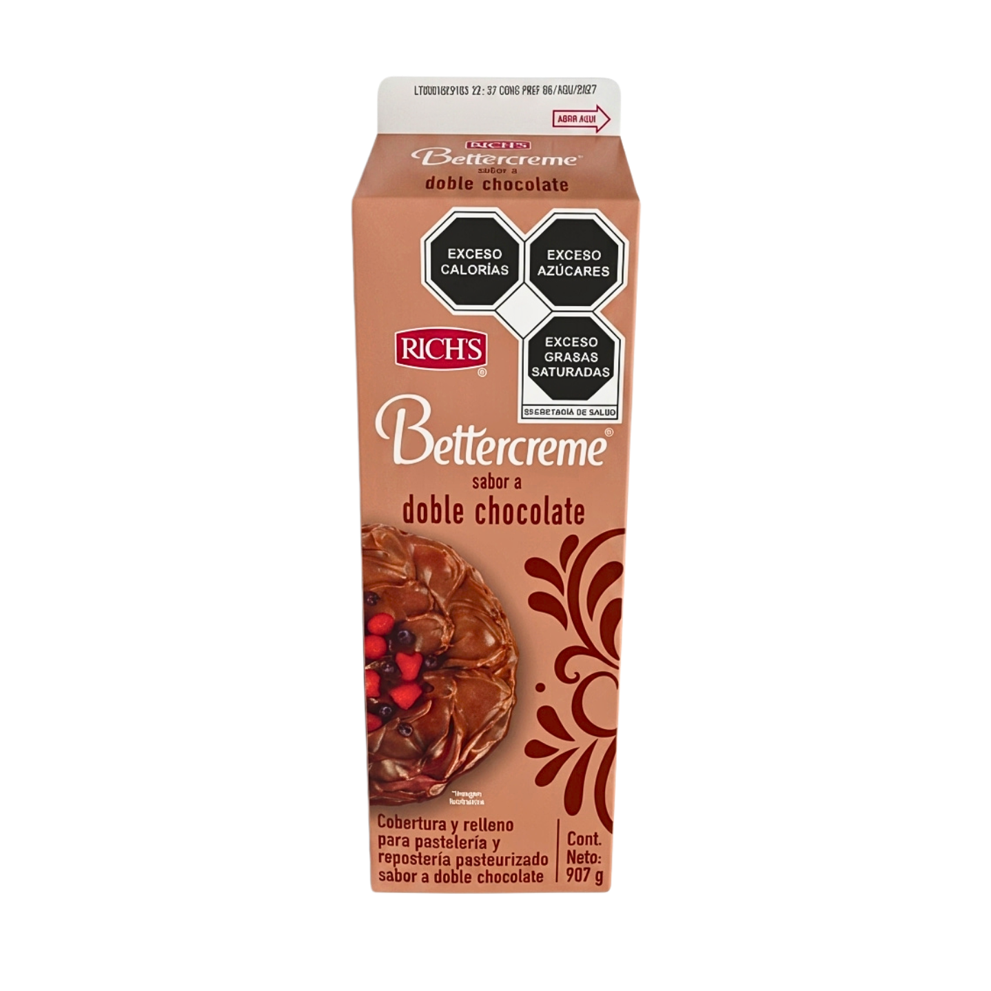 907GR RICHS BETTERCREAM DOBLE CHOCOLATE PIEZA