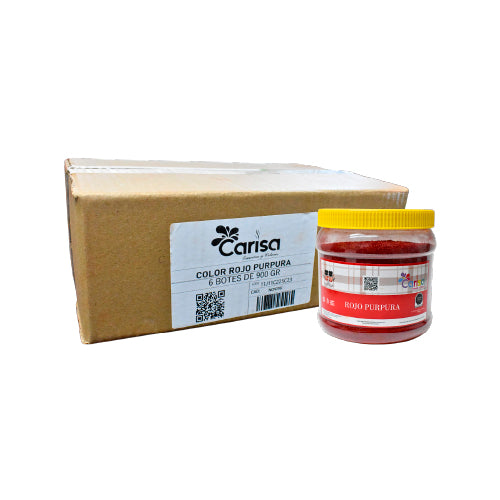 6PZ/900 GR COLOR CARISA ROJO PURPURA CAJA