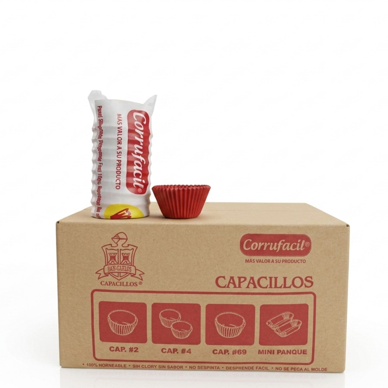 20/500PZ CAPACILLO CORRUFACIL ROJO #72 CAJA