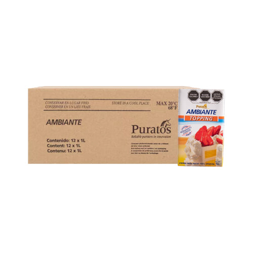 12 LT CREMA AMBIANTE TOPPING PURATOS CAJA