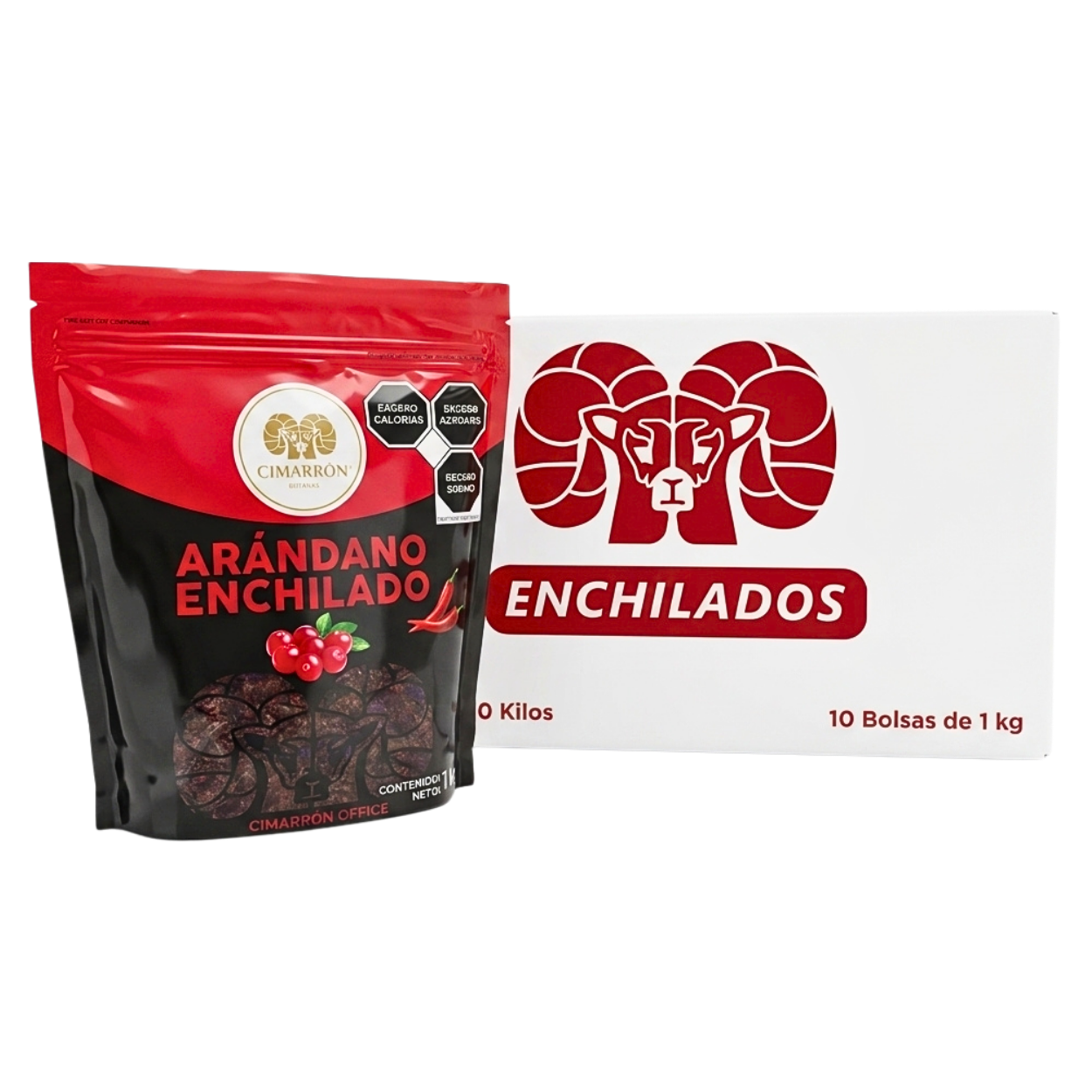 10PZ/1KG ARANDANO ENCHILADO CIMARRON CAJA