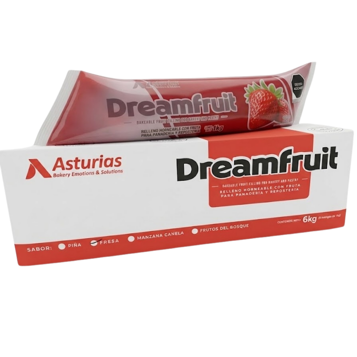 6KG RELLENO ASTURIAS DREAMFRUIT FRESA CAJA