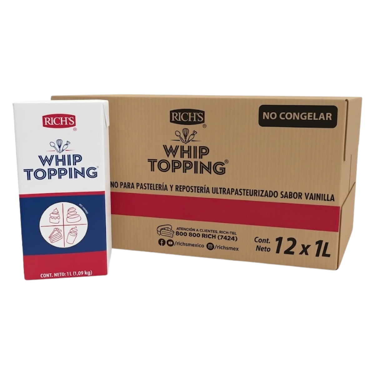 12PZ/1LT RICH'S WHIPTOPPING UHT CAJA