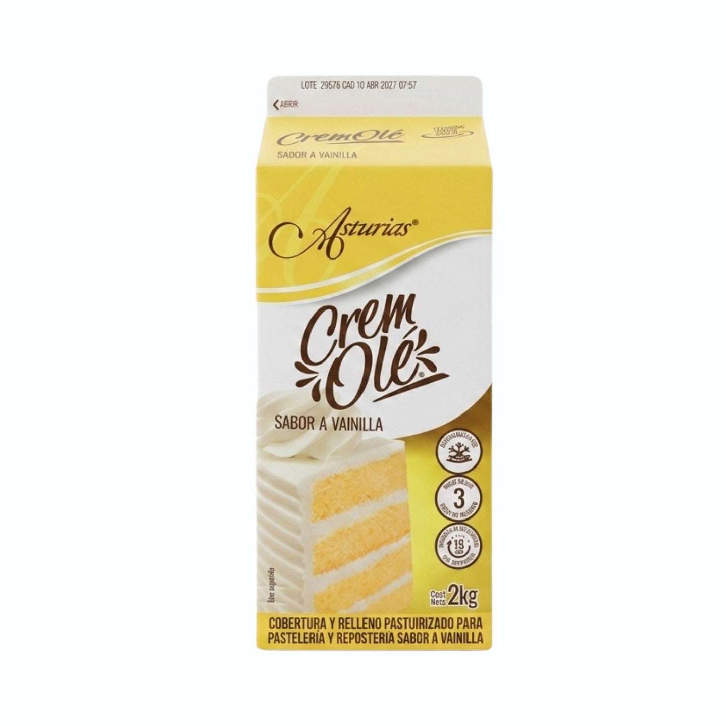 2KG CREMOLE VAINILLA  ASTURIAS PIEZA