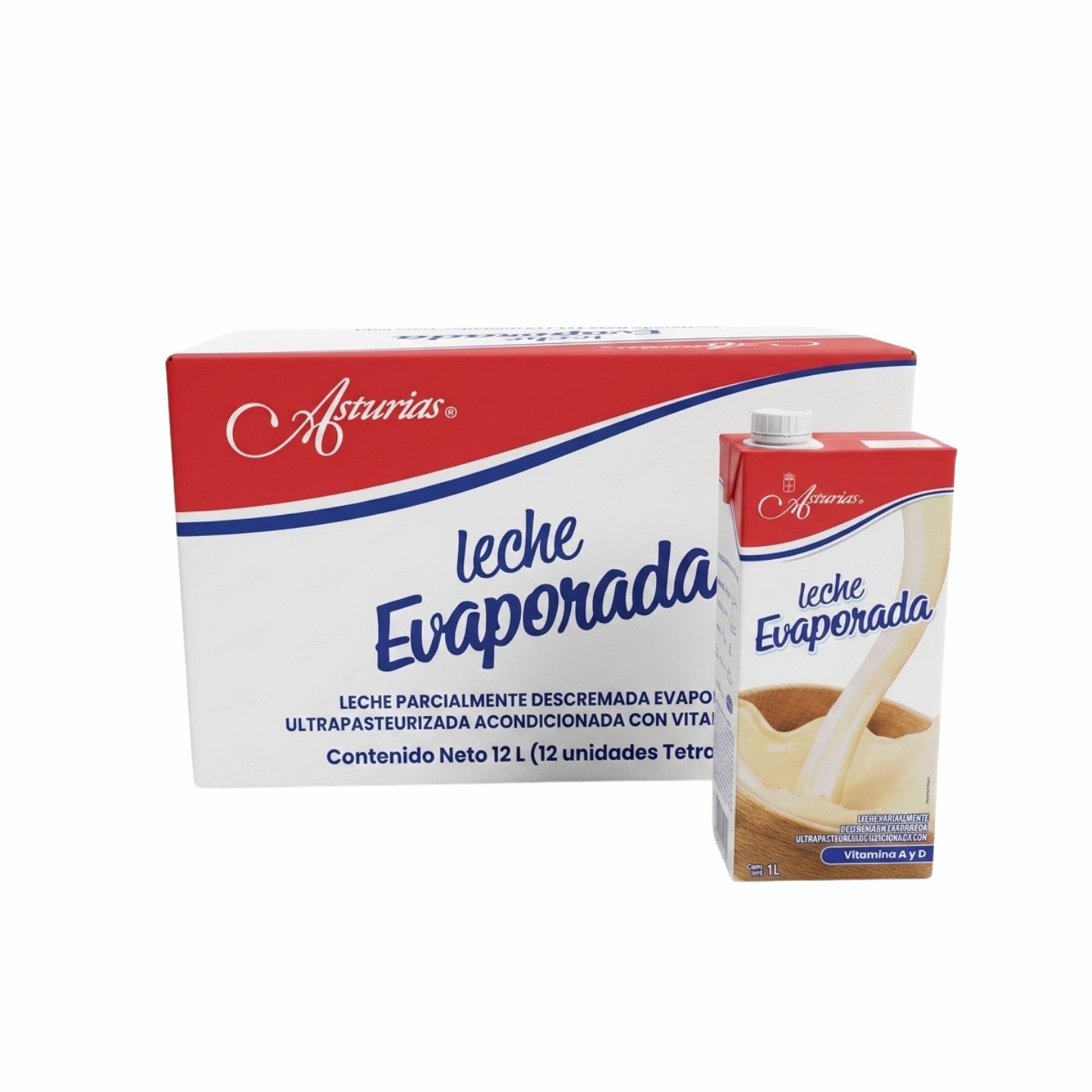 12 LT LECHE EVAPORADA ASTURIAS CAJA