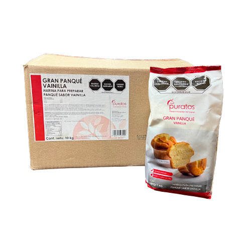 10PZ/1 KG HARINA GRAN PANQUE VAINILLA CAJA