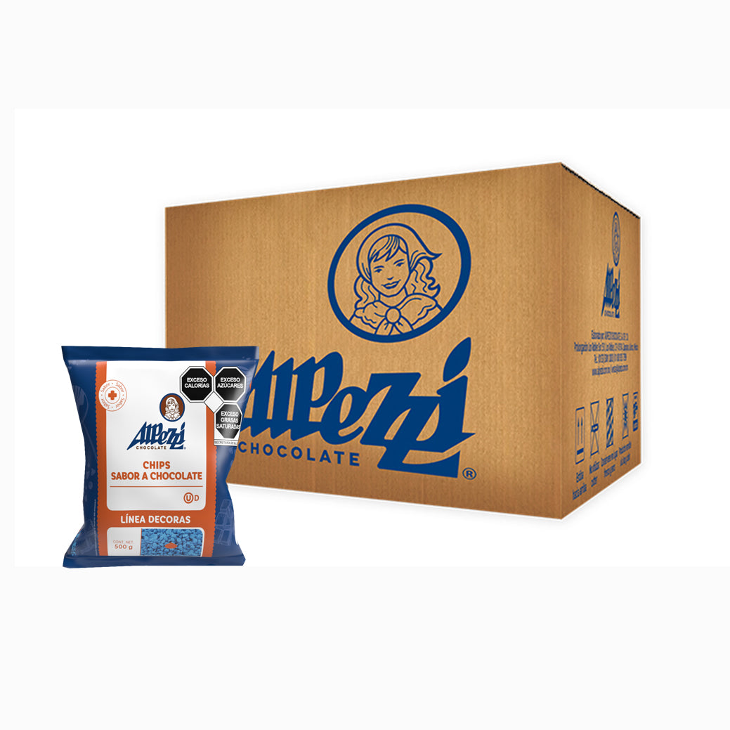 20PZ/500GR CHIPS ALPEZZI  AZUL CAJA
