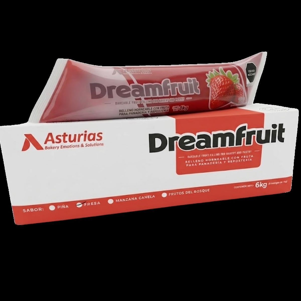 6KG RELLENO ASTURIAS DREAMFRUIT FRESA CAJA
